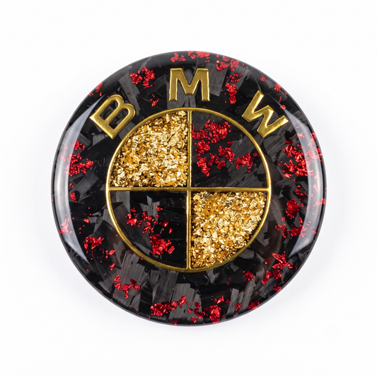 BMW Carbon Emblem — Red & Gold