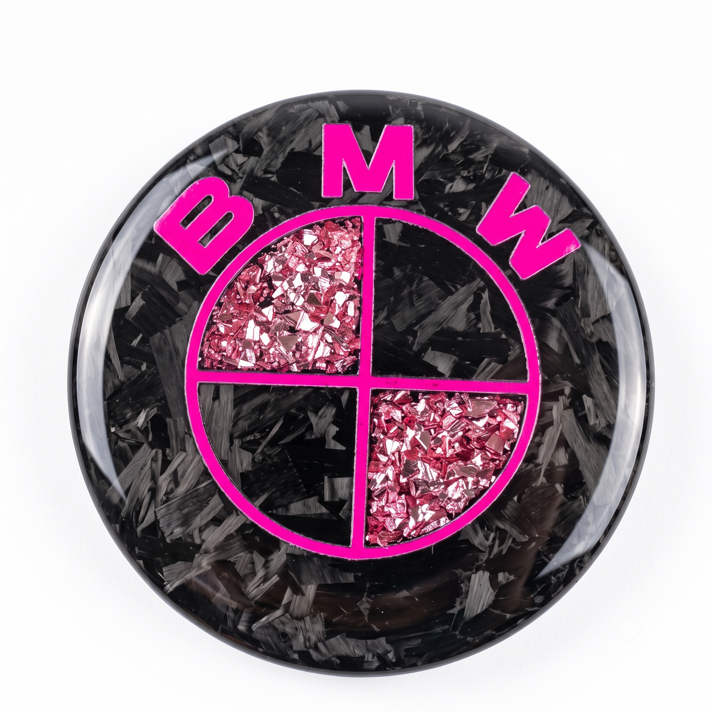 BMW Carbon Emblem — Neon Pink