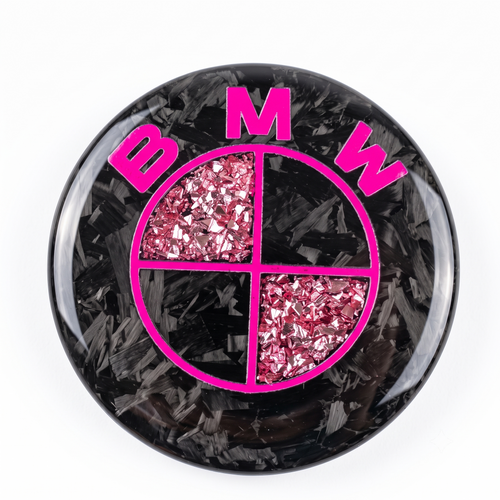 BMW Carbon Emblem — Neon Pink